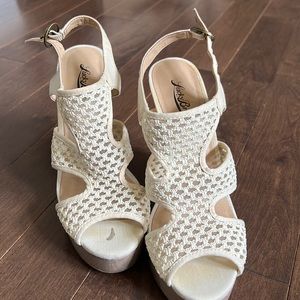 Lucky brand wedge sandals 8.5